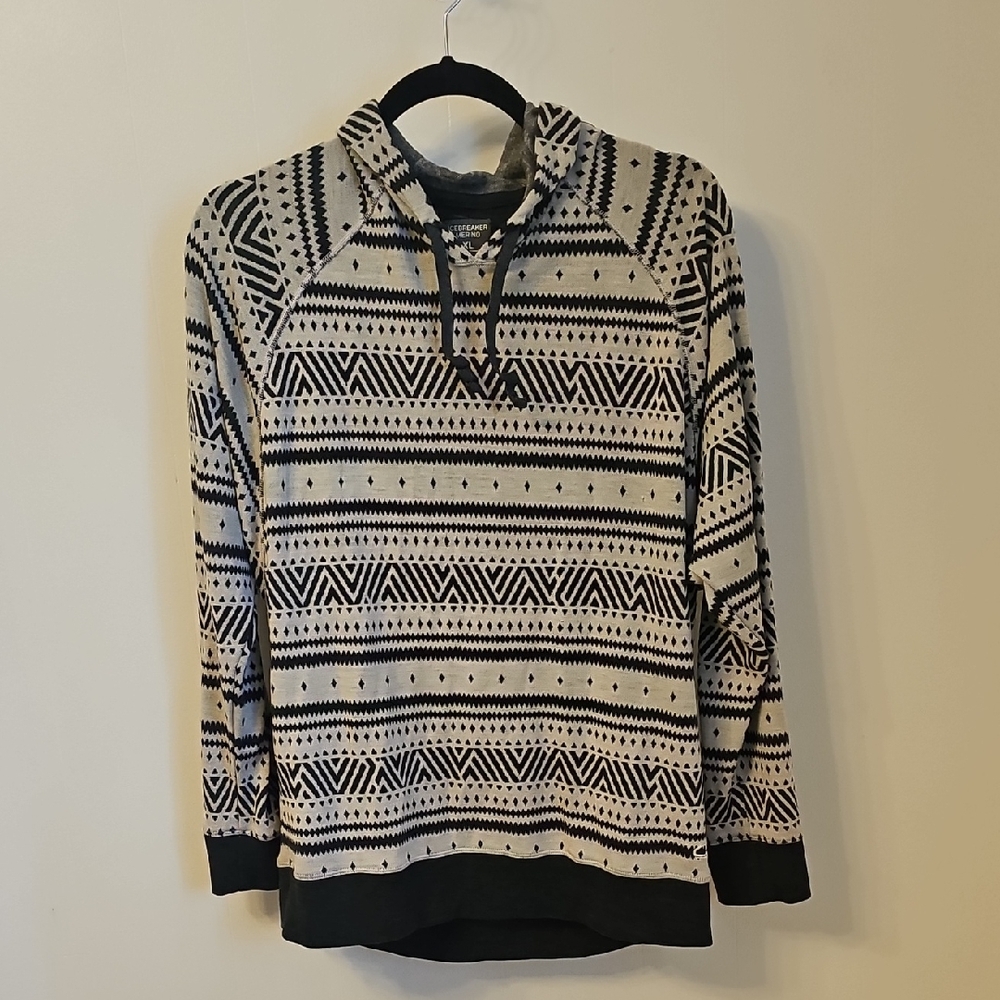 Icebreaker Monochrome Patterned Hoodie